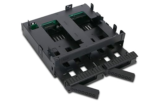 ICY DOCK 2 Bay 2.5 SAS/SATA HDD/SSD Mobile Rack Enclosure + Ultra Slim/Slim CD DVD-ROM Optical Drive Slot for 5.25 Bay | ExpressCage MB732SPO-B