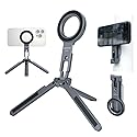Dual Magnetic Phone Mount Magsafe Pocket Foldable Mini Tripod Magnetic Phone Holder for Smart Phone,All 3 Legs Magnetic,Gym Essentials,Magnetic Phone