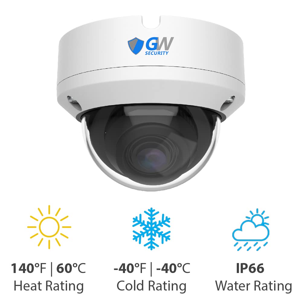 GW Security 8MP 4K Security Camera System with AI Face/Human/Vehicle Detection, 8 Channel DVR and 8 x 8MP Outdoor/Indoor HD-TVI Coaxial CCTV Dome