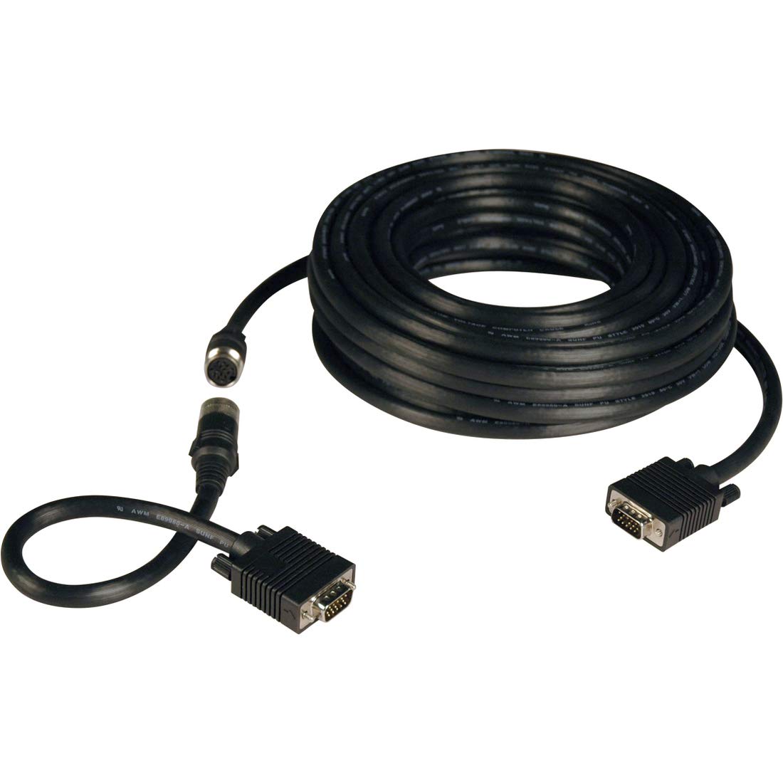 Tripp Lite VGA Coax Monitor Easy Pull Cable , High Resolution cable with RGB coax (HD15 M/M) 50-ft.(P503-050)