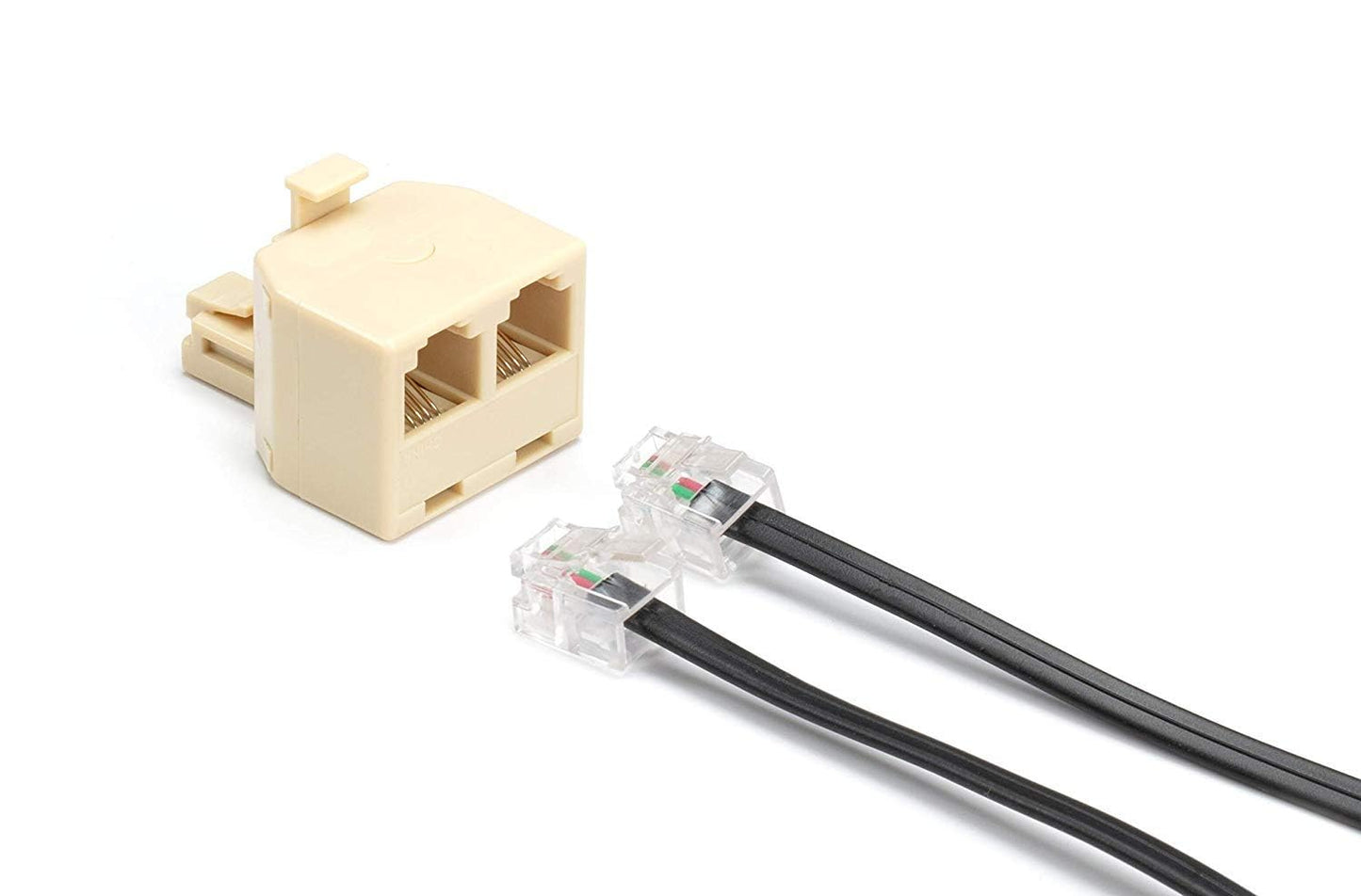 THE CIMPLE CO 2-Line Phone Splitter for Landline - 2-Way Telephone Splitter (1 and 2 Lines) with RJ11 Keystone Jack - Landline Phone Divider