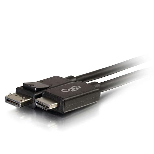 C2G Display Port Cable, Display Port to HDMI, Male to Male, Black, 10 Feet (3.04 Meters), Cables to Go 54327 - TAA Compliant