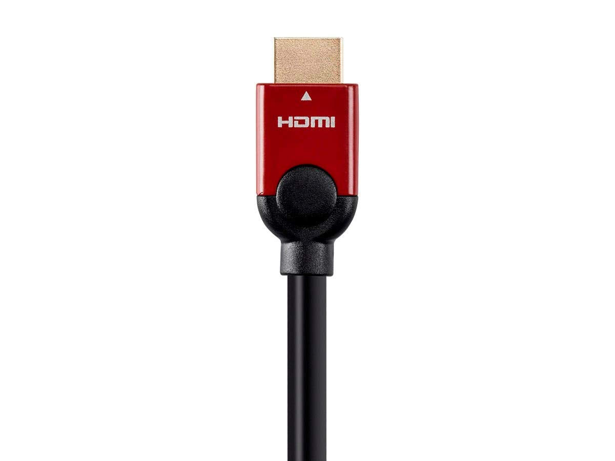 Monoprice 109305 HDMI High Speed Cable - 15 Feet - Red, 4K@60Hz, HDR, 18Gbps, 28AWG, YUV 4:4:4 - Select Metallic Series