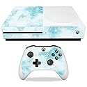 MightySkins Skin Compatible with Microsoft Xbox One S - Blue Marble | Protective, Durable, and Unique Vinyl Decal wrap Cover | Easy to Apply, Remove