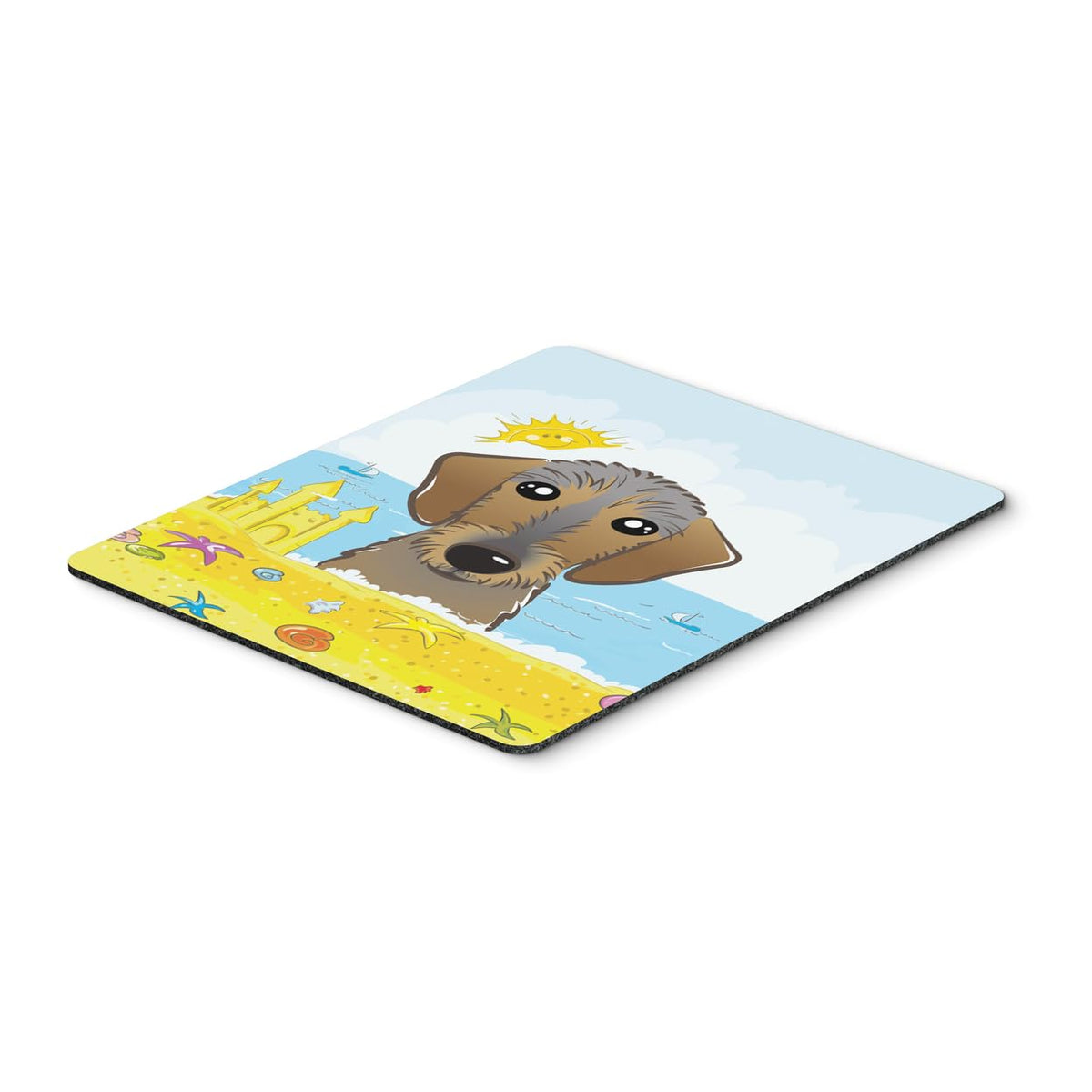 Caroline's Treasures BB2101MP Wirehaired Dachshund Summer Beach Mouse Pad, Hot Pad or Trivet for Home Office Gaming Working Computers Laptop Mouse