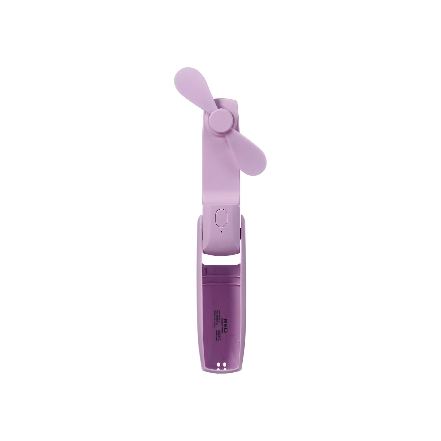 Red by Kiss 2-in-1 Rechargeable Pocket Fan - Mini USB-C Handheld, 3 Speeds, Foldable Travel, 4H Runtime (Purple)
