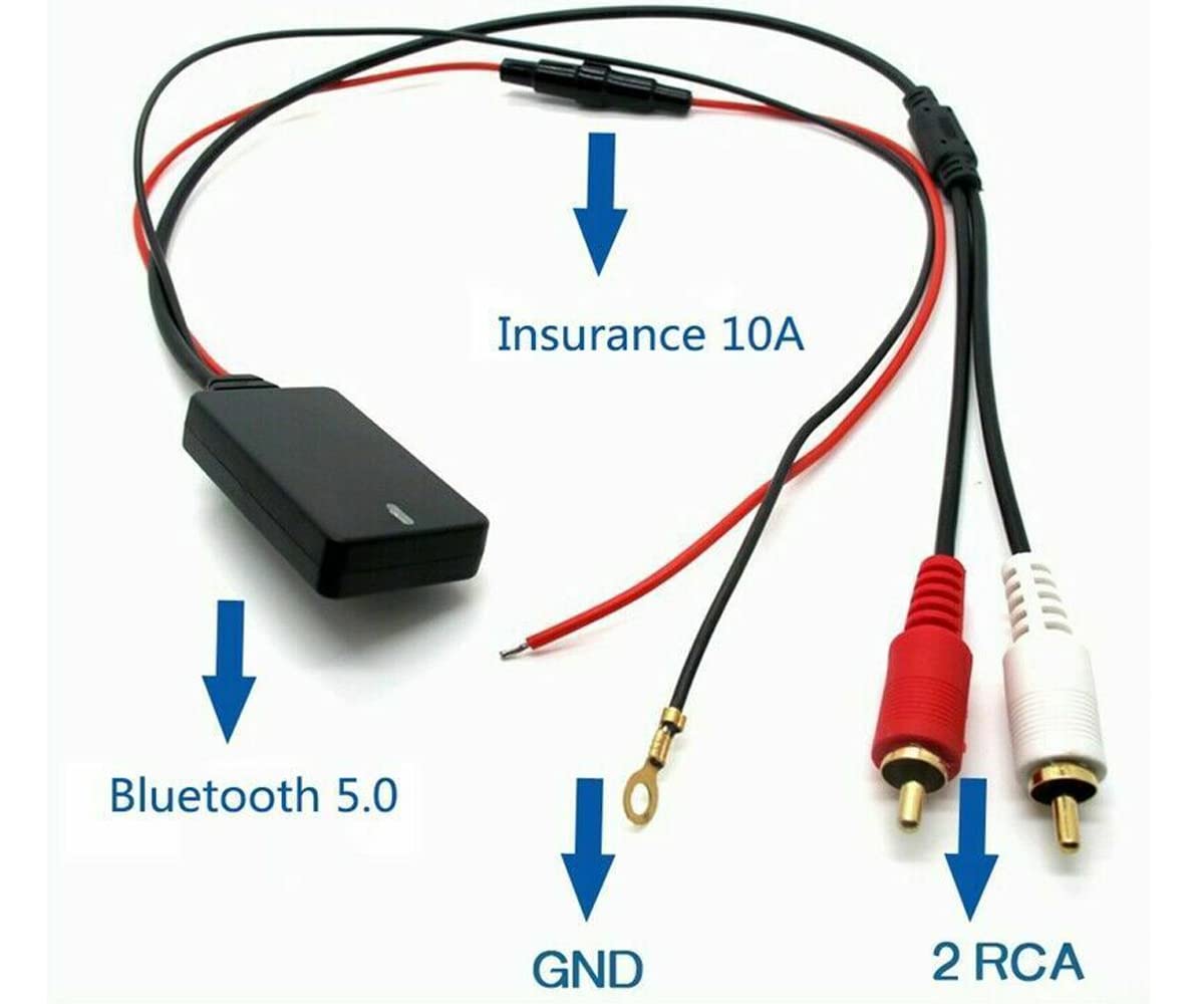 colorparts2016 Car Audio Universal Wireless Bluetooth Module Music Adapter RCA Aux Audio Cable