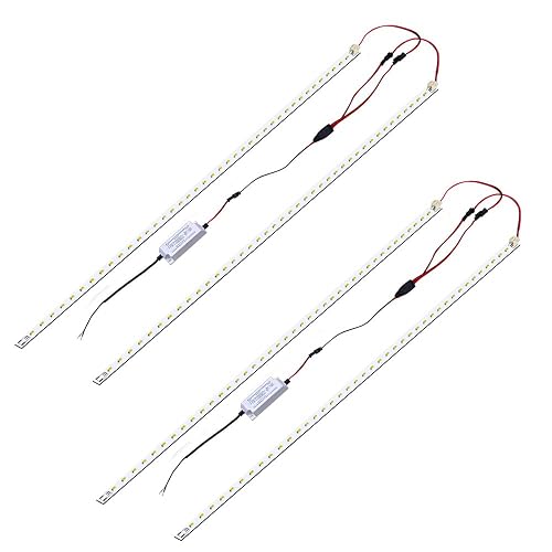 jimwhen 2Pack 4FT Magnetic LED Troffer Retrofit Kit, 2x4 FT, 36W, 5000K Daylight White, Super Bright 5400LM, 0-10V Dimmable, T8 T10 T12 Fluorescent