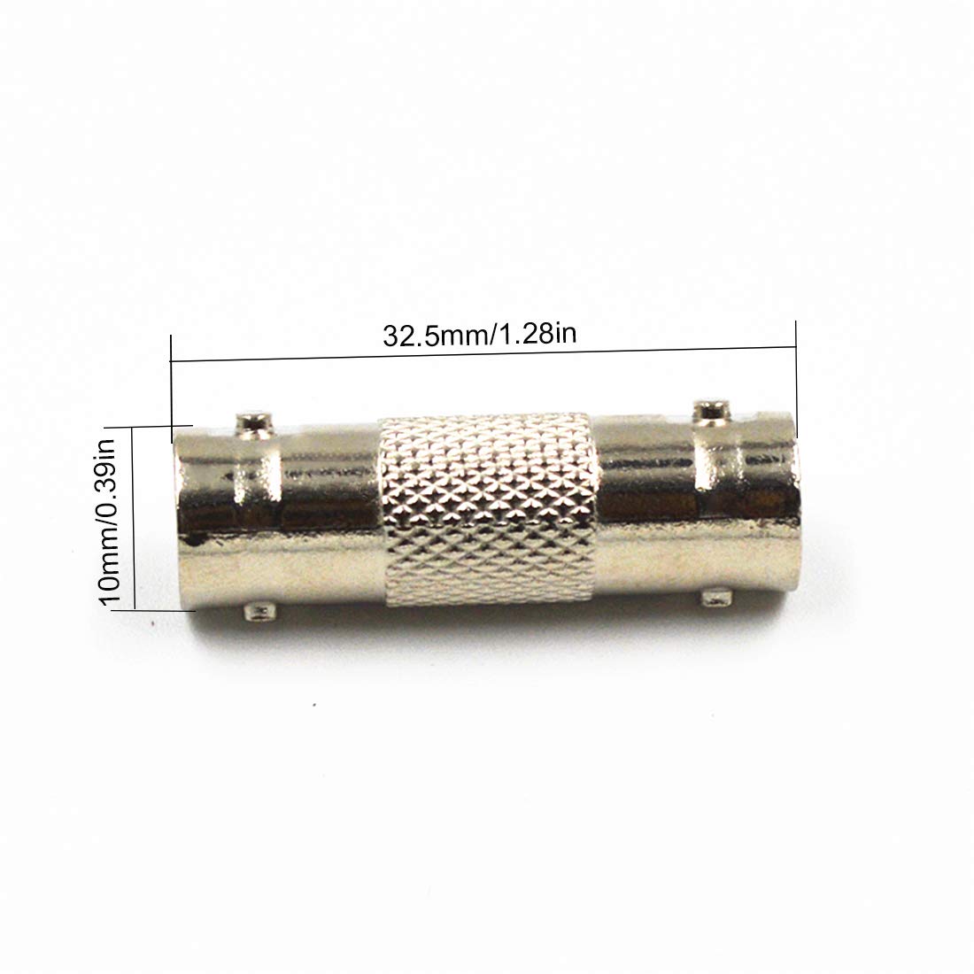 XFFCSEC DC/BNC Connector Component: 5 BNC Coupler+5 DC Adapter Female to Female+5 DC Adapter Male to Male,for Indoor and Outdoor CCTV Home Security