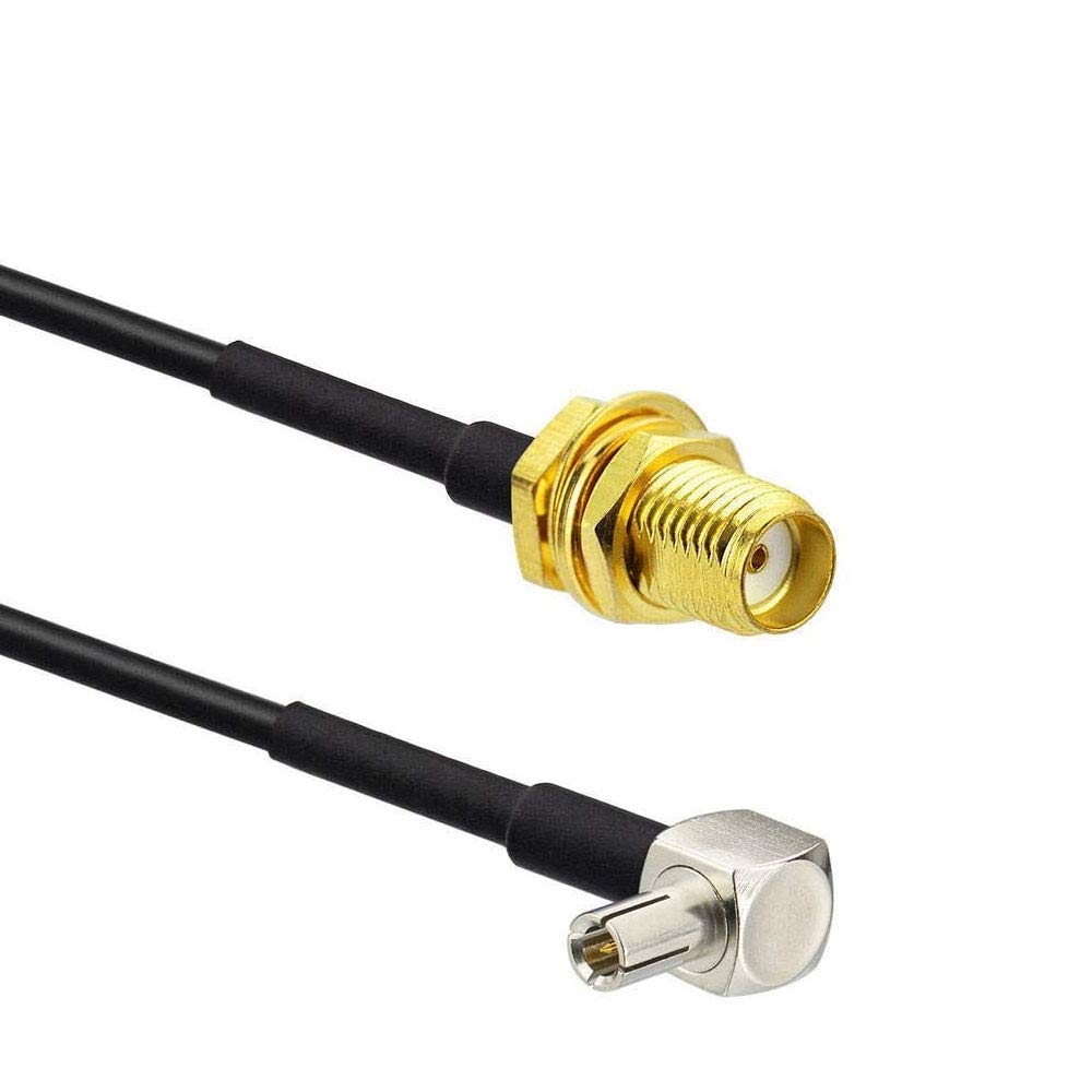 CORONIR TS9 to SMA Female External Antenna Adapter 12'' Cable Pigtail for USB Modems, Hotspots & Routers - Pack of 2