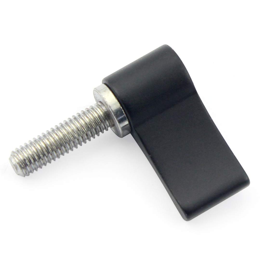 NovelGoal CNC Adjustable Hand Screw M4 M5 M6*12mm 17mm 20mm Tight Lock Screws for DSLR Camera 15mm Rail Rod Follow Focus Accessories (M6x17mm,Black)