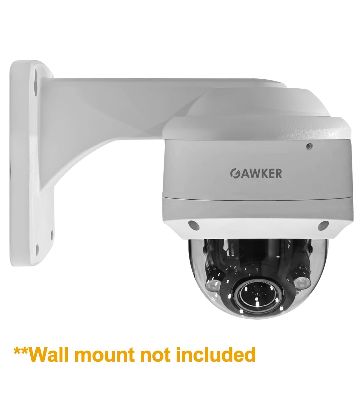 GAWKER G1083PDIR Dome CCTV Security Camera, 1080P HD-TVI/AHD/CVI and CVBS(Default) Video Out switchable, True Day&Night, IP66 Vandal Proof, 2.8-12mm