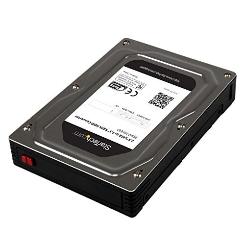 StarTech.com 2.5" to 3.5" SATA HDD/SSD Adapter Enclosure - External Hard Drive Converter with HDD/SSD Height up to 12.5mm (25SAT35HDD), Gray