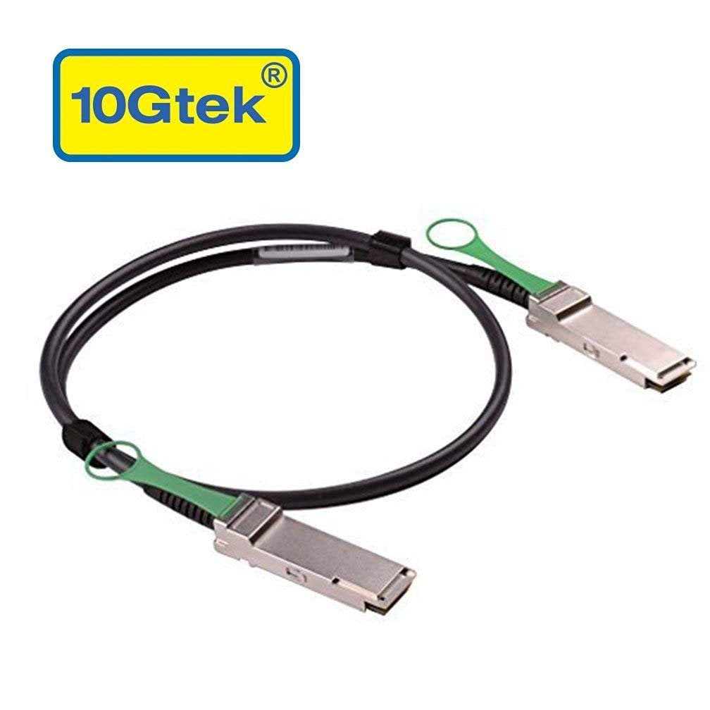 10Gtek 40G QSFP+ DAC Cable - 40GBASE-CR4 Passive Direct Attach Copper Twinax QSFP Cable for Mellanox MC2206130-001 Devices, 1-Meter(3.3ft)