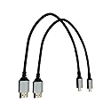 Seadream 4K Micro HDMI to HDMI Cable 1FT 2Pack High-Speed Full HDMI to Micro HDMI Braided Cord Support 3D 4K/60Hz 1080p