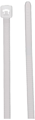 Hellermann Tyton T18R9M4 Standard Cable Tie, 4" Long, 18lb Tensile Strength, PA66, Natural (Pack of 1000)