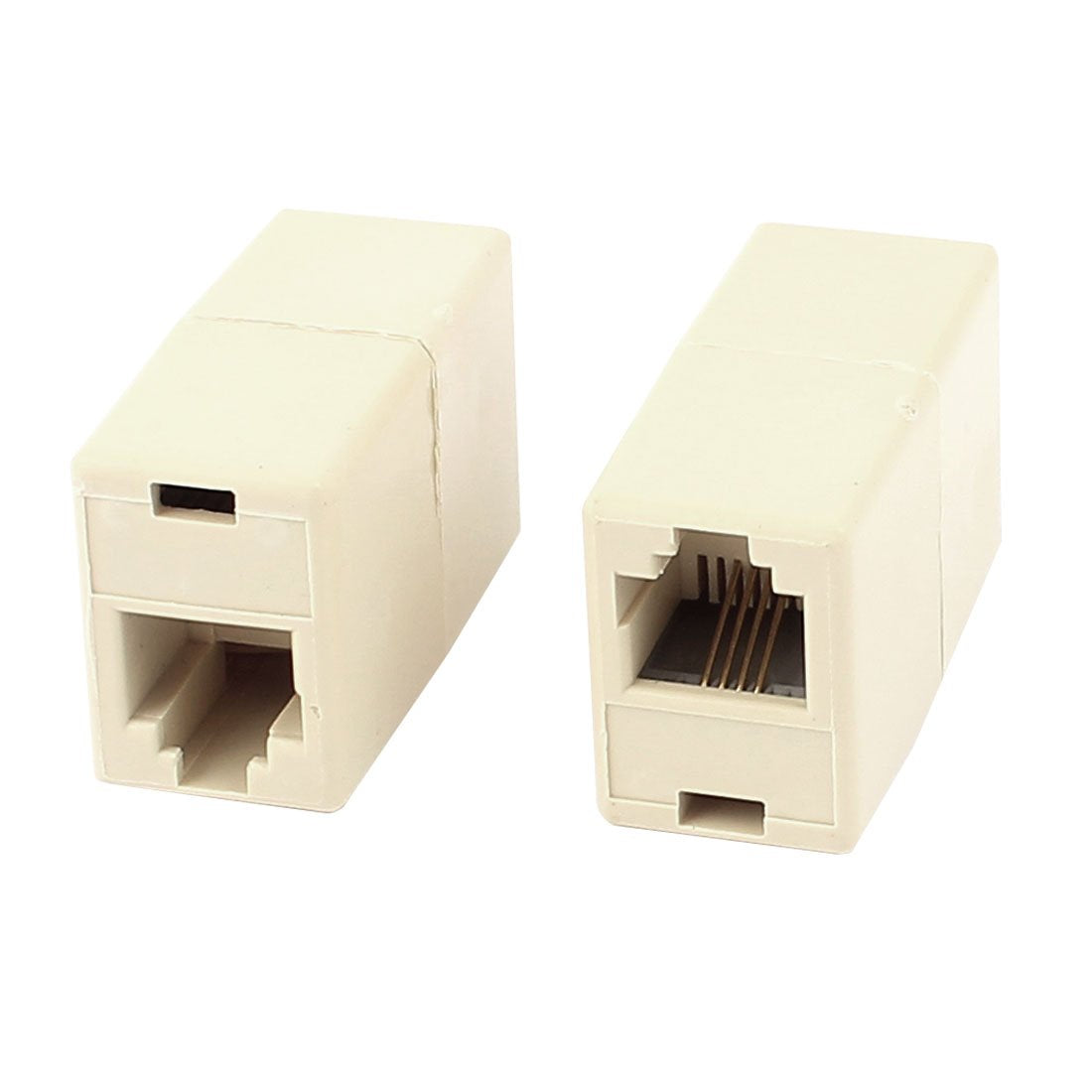 uxcell RJ11 Coupler Connectors, 2 Pcs RJ11 6P4C Female to Female Telephone Extender Line Connector, Straight Jack Coupler Joiner Telephone Extension