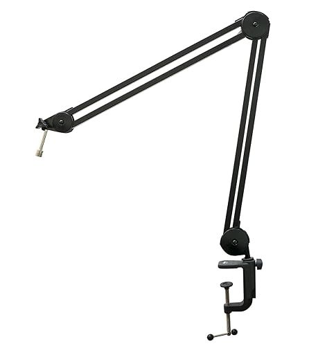 512 Audio by Warm Audio BBA Adjustable Microphone Boom Arm Mic Stand for Podcast, Streaming and Recording