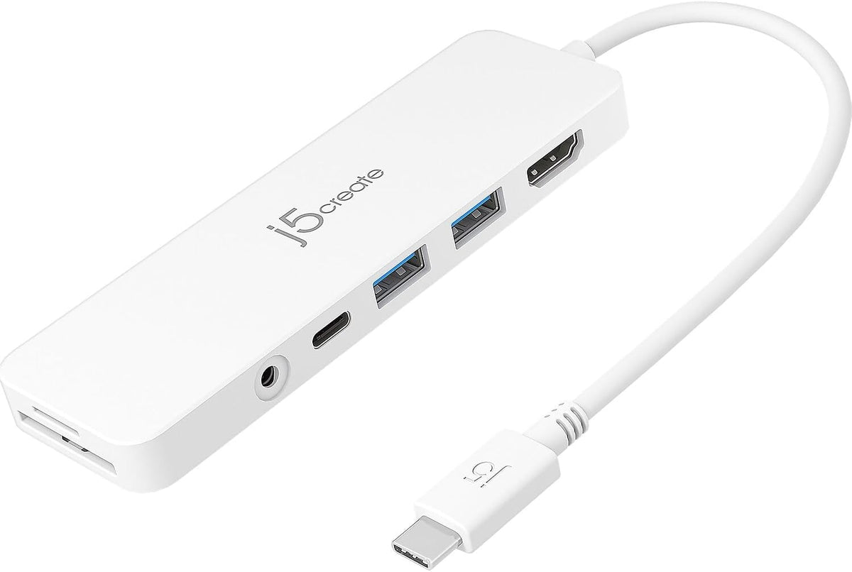 j5create USB-C Mini Hub - 4K HDMI, 2 x USB 3.1 5Gbps, microSD & SD Card