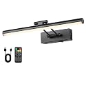 JUSHENG Black Picture Lights for Wall Battery Operated Gallery Lights 3CCT Dimmable Art Lamp Wireless Painting Lights for Display, Portraits 15.35''