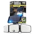 Bell+Howell Bionic Flood Light AS SEEN ON TV, 500 Lumen Deluxe Version Bionic Floodlight, LED Solar Flood Lights Outdoor Motion Sensor Waterproof