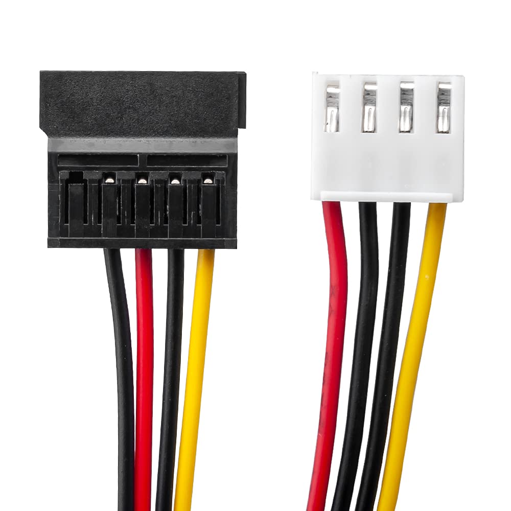 OwlTree 2Pack 4 Pin to SATA Female Hard Drive Power Adapter Cable Compatible with Hikvision Video Recorder 7.87inch (20cm)