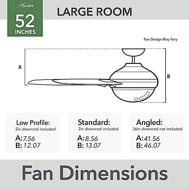 Hunter Fan 52 inch Casual Fresh White Indoor Ceiling Fan with Light Kit and Remote Control (Renewed)