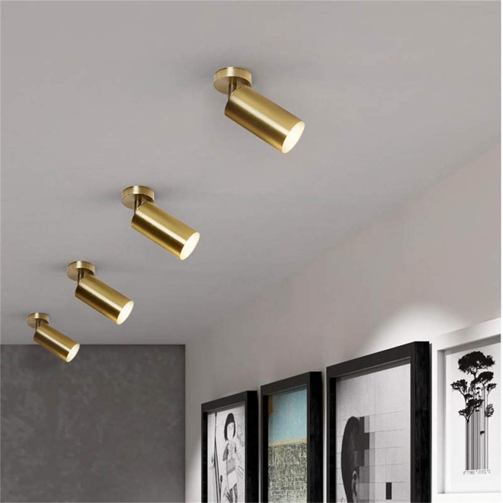 Lywins Gu10 Modern Gold Led Ceiling Spot Light 360° Adjustable Downlight Ceiling Light Clothing Shop Showrooms Exhibition Spotlight Picture Light