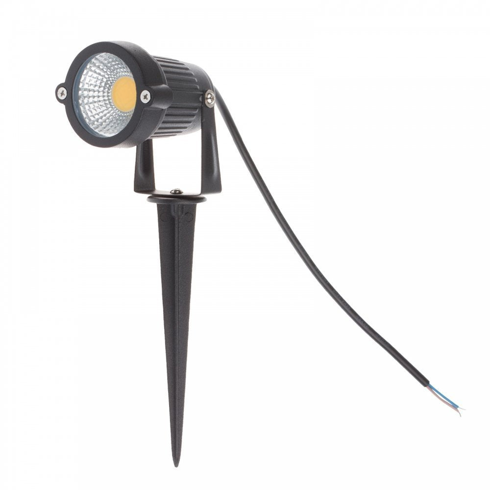 LemonBest® High Power Outdoor Decorative Lamp Lighting 5W COB LED Landscape Garden Wall Yard Path Light Warm Cool White DC 12V w/Spiked Stand, Pack