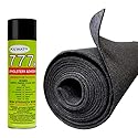 Polymat Quality 1 can 777 Glue + 3ftX4ft Wide Charcoal Speaker Box Carpet Cabinet Enclosure Carpet Truck Car Trunk Liner, and Dash Cover