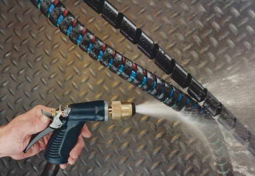 Black Polyethylene Spiral Wrap - 1/4" OD - 25 Foot Spool