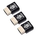 EVanlak HDMI Dummy Plug Headless Ghost Display Emulator Premium Aluminum PC?Fit Headless-3840x2160@60H New 3RD?-3Pack