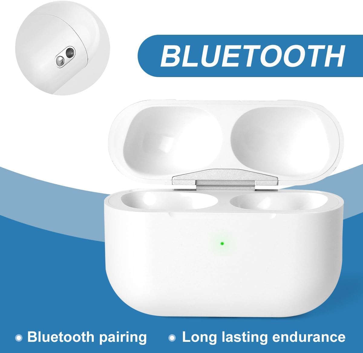 Replacement Charging Case for AirPods Pro 2nd/1st Generation, Type-C, Wireless Charger Case Compatible (White)