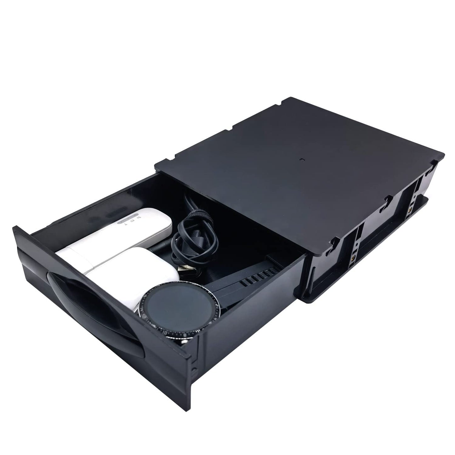 YTYKINOY Black Desktop Computer ATX/MATX Hard Drive Mobile Blank Rack Drawer Tray Computer Accessories Storage Box Devices Storage case(5.25")