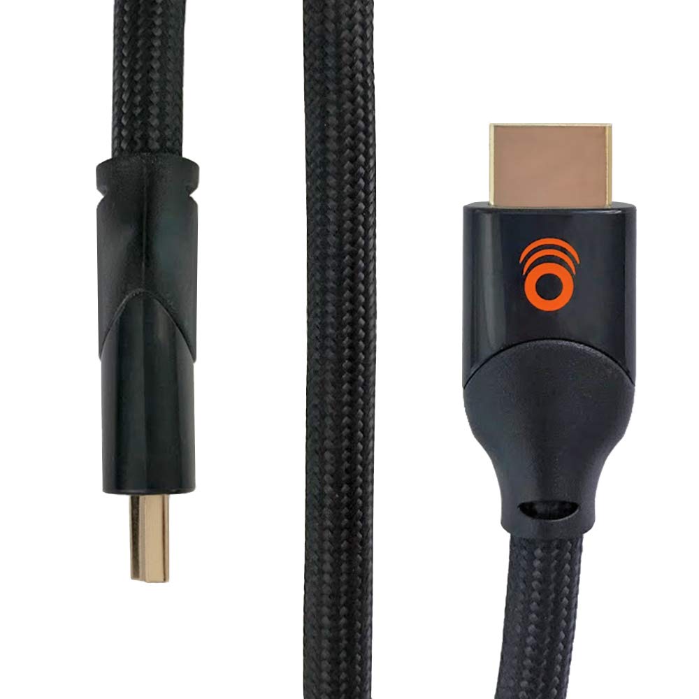 ECHOGEAR Long 15ft Braided HDMI 2.0 Cable - 4k & HDR Compatible - Gold Plated Connections Support 4k at 60fps Refresh Rate & 18gbps Bandwidth