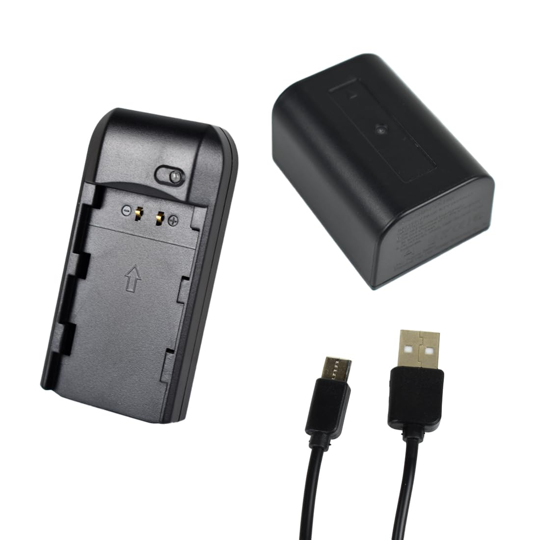 KOQINVIZ NP-FV5 Plus Battery Charger + Rechargeable Lithium Battery - Video Camera Camcorder Battery for CAS. NP-FV5 Plus 3.7V 2000mAh with Travel