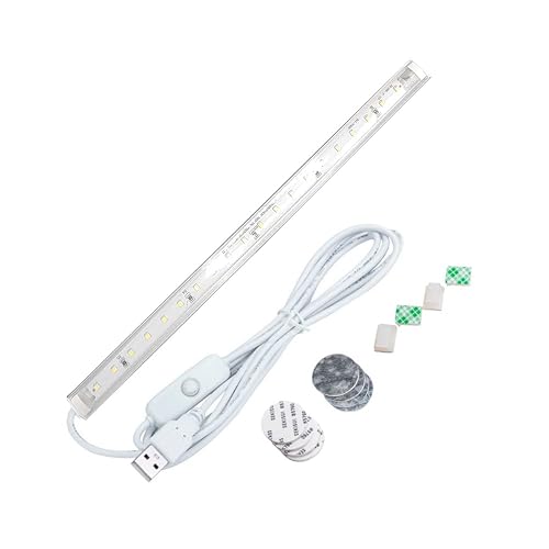 Under Cabinet Light, 12 Inch Plug in LED Closet Light with Memory Function, Cold White 6500K, Super Slim Dimmable Workbench,Under Counter Lights
