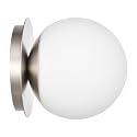 Hanaloa Wall Sconces, 1 Light Modern Globe Sconce in Brushed Nickel, Wall Light for Bedroom Bathroom Living Room & Hallway Vanity Lighting, Ceiling