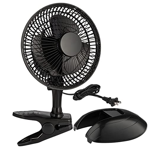 RamPro Portable Desk and Clip on Fan, 6 Inch Fans Small and Quiet Plug In, Small Personal Cooling Fan for Desk Home Bedroom Office, 2 Speed