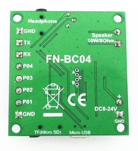 Electronics123.com, Inc. 4 Buttons Triggered MP3 Player Board with 10W Amplifier and Terminal Blocks