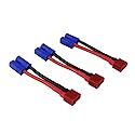 OliYin 3pcs Male EC3 to T-Plug Style Female Style Connectors Adapters 14awg 1.96inch(Pack of 3)