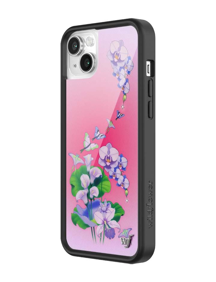 Wildflower Cases - Compatible with iPhone 14 | Protective Black Bumper, 6.5ft Drop Test Certified, Women Owned Small Business | Butterfly Dreams