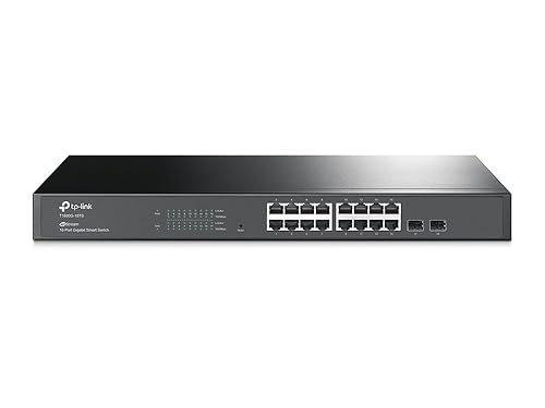 TP-Link 16 Port Gigabit Switch | Smart Managed Switch w/ 2 SFP Slots | Rackmount | Limited Lifetime Protection | Support L2/L3/L4 QoS, IGMP and Link