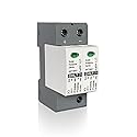 2P Surge Arrester Device, DC Protector Breaker Device 1000V DC Voltage PC Flame Retardant Shell Low Voltage Arrester 3.0KV Lightning Photovoltaic