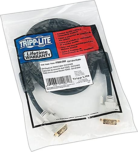 Tripp Lite P560006 P560-006 6ft DVI Dual Link TMDS Cable DVI-D M/M, 6-Ft
