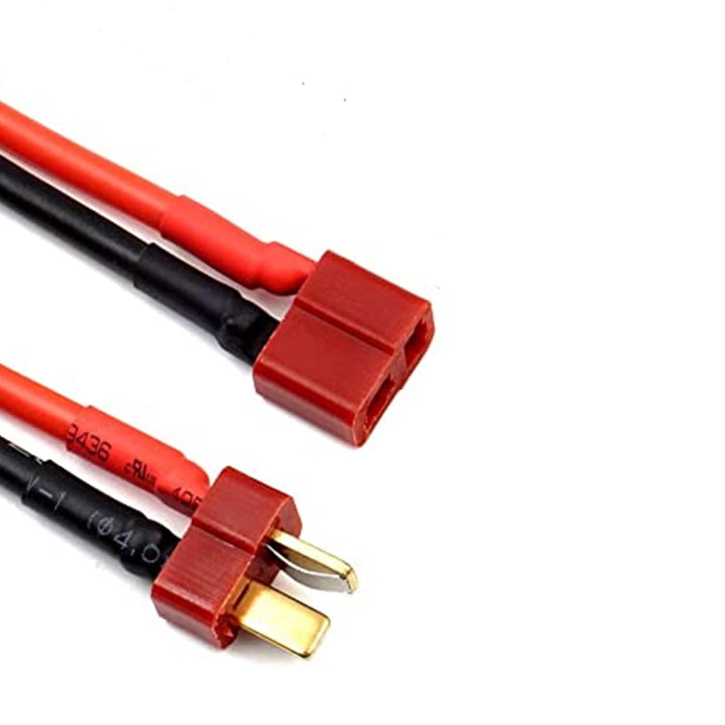 skrnrhrery T Plug Battery Extension Cable with 14awg 10cm Silicone Cord 1 Female to 2 Male Battery Cable for RC LiPO Battery T Plug Connector Female