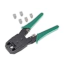 RJ22 (MP04M-SM) Crimp Tool with 5 Telephone Handset Cord Replacement connectors