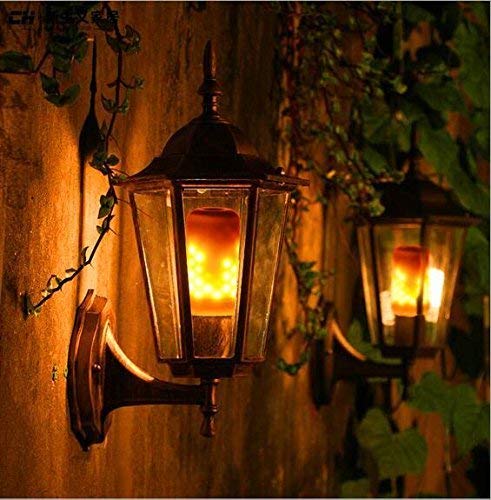 MINTSSOUL LED Flame Effect Fire E26 Light Bulbs,Creative with Flickering Emulation Lamps,Simulated Nature Fire in Antique Lantern Atmosphere
