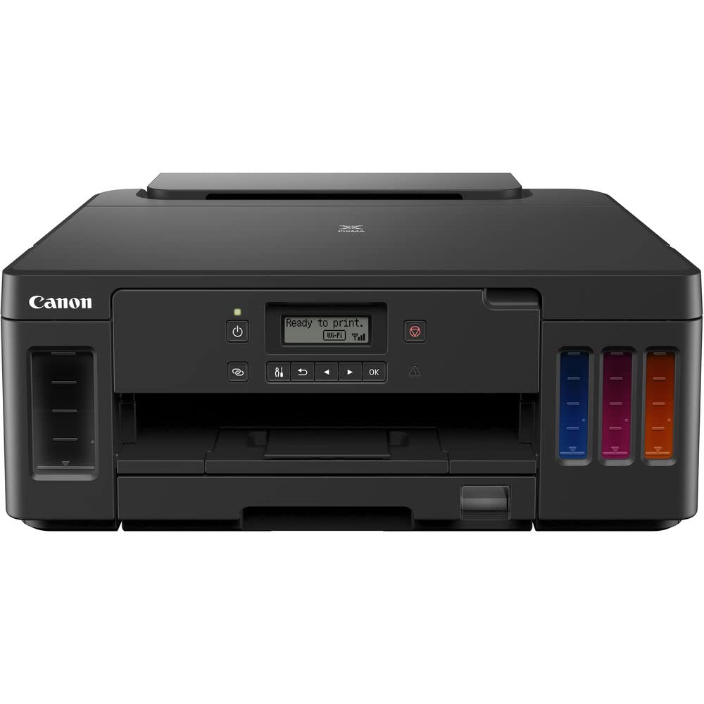 Canon PIXMA G5020 Wireless MegaTank Inkjet Printer 3112C002 with Mobile Printing + Photo Print & Auto 2-Sided + Refillable Ink Bottles + 2 Extra Black