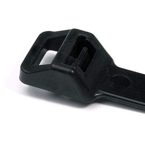 Hellermann Tyton T250S0X2 Heavy Duty Cable Tie, 9.1" Long, 250 lb Tensile Strength, PA66, Black (Pack of 25)
